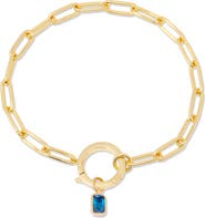 Brook and York Colette Birthstone Paper Clip Chain Bracelet