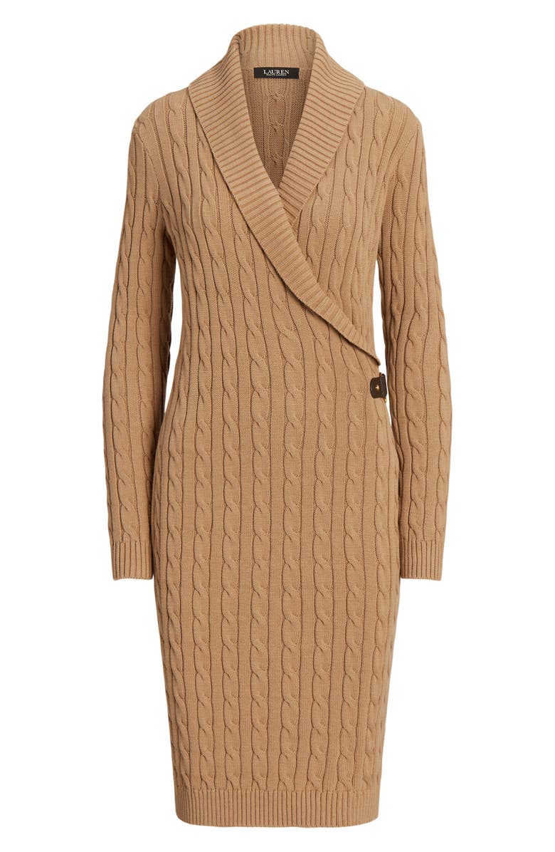Lauren Ralph Lauren Cotton Blend Long Sleeve Sweater Dress, Alternate, color,