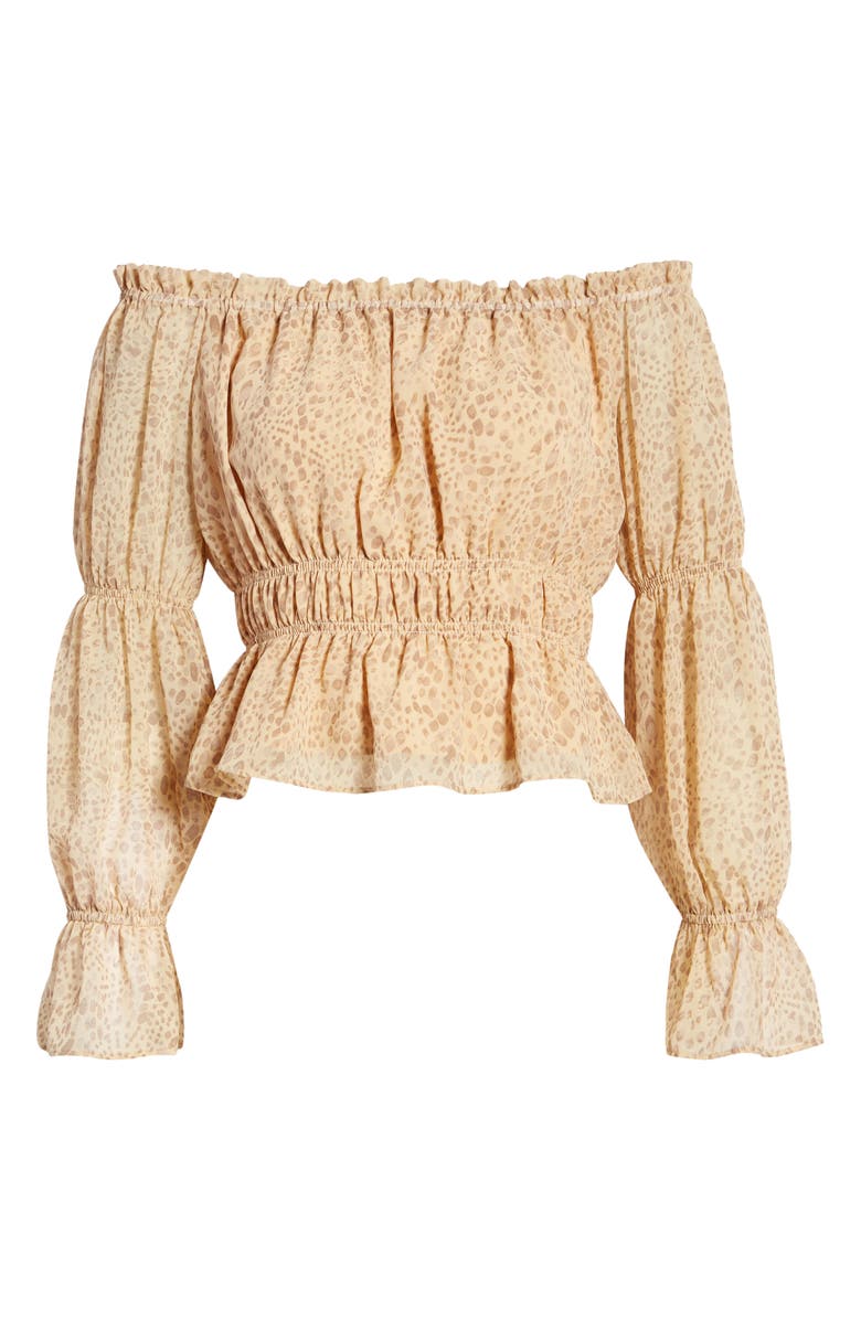 WAYF Off the Shoulder Peplum Top, Alternate, color, 