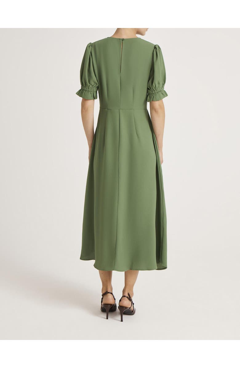 Finery London Mela Chiffon Midi Tea Dress, Alternate, color, Green