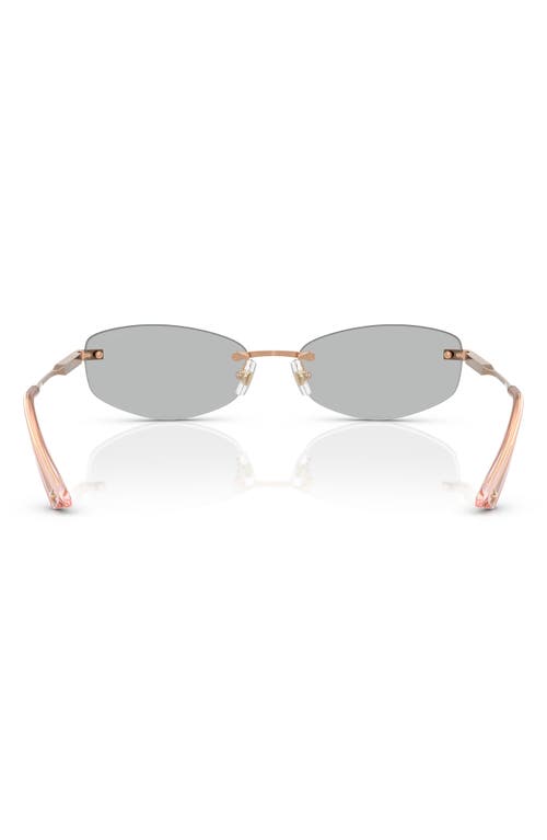 Jimmy Choo Eyewear Frameless Sunglasses In Rose Gold