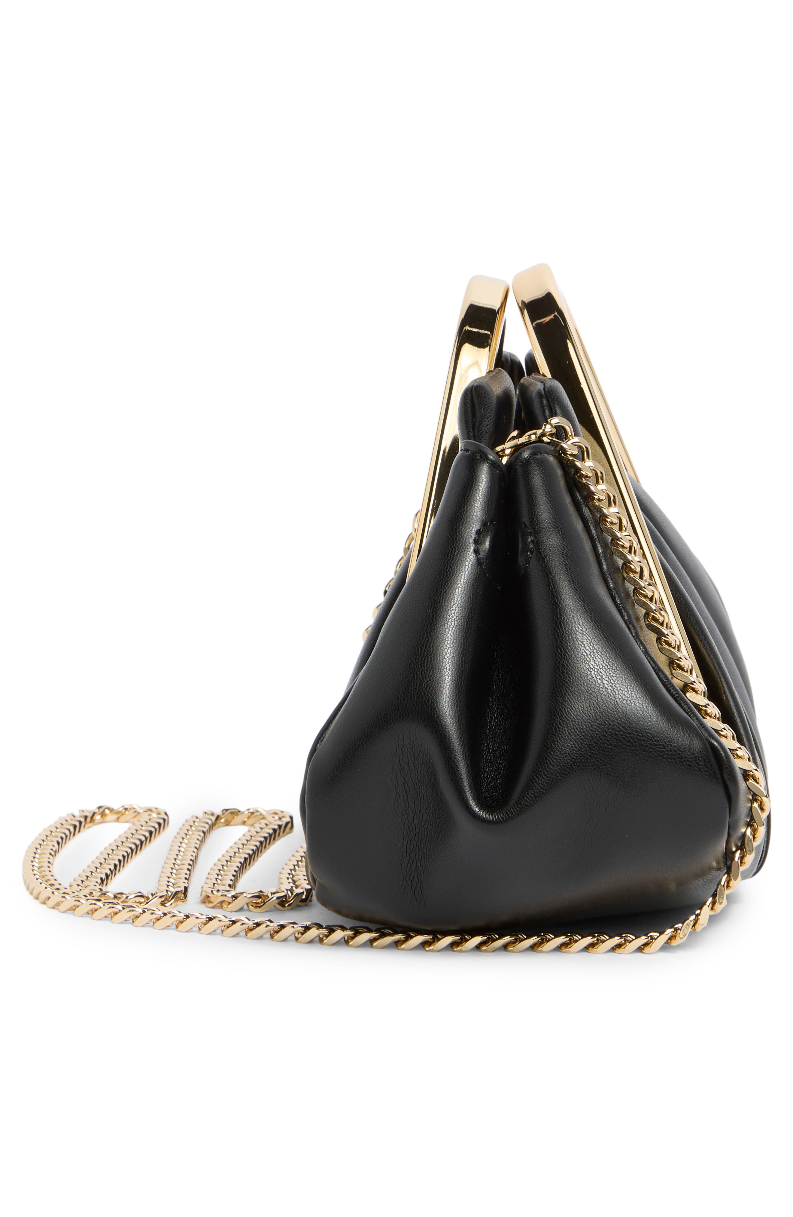 Bselene Faux Leather Handbag, Alternate, color, BLACK