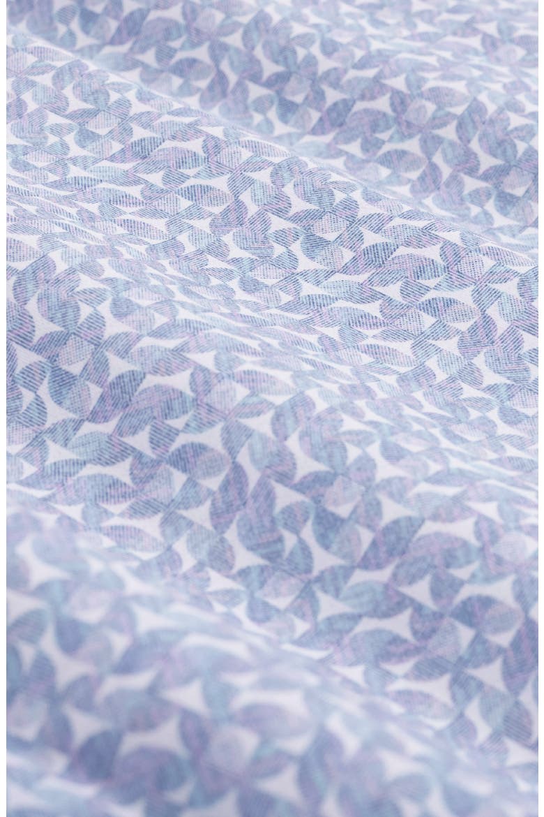 Devon OoohCotton® Print Button-Up Shirt, Alternate, color, HAZY BLUE