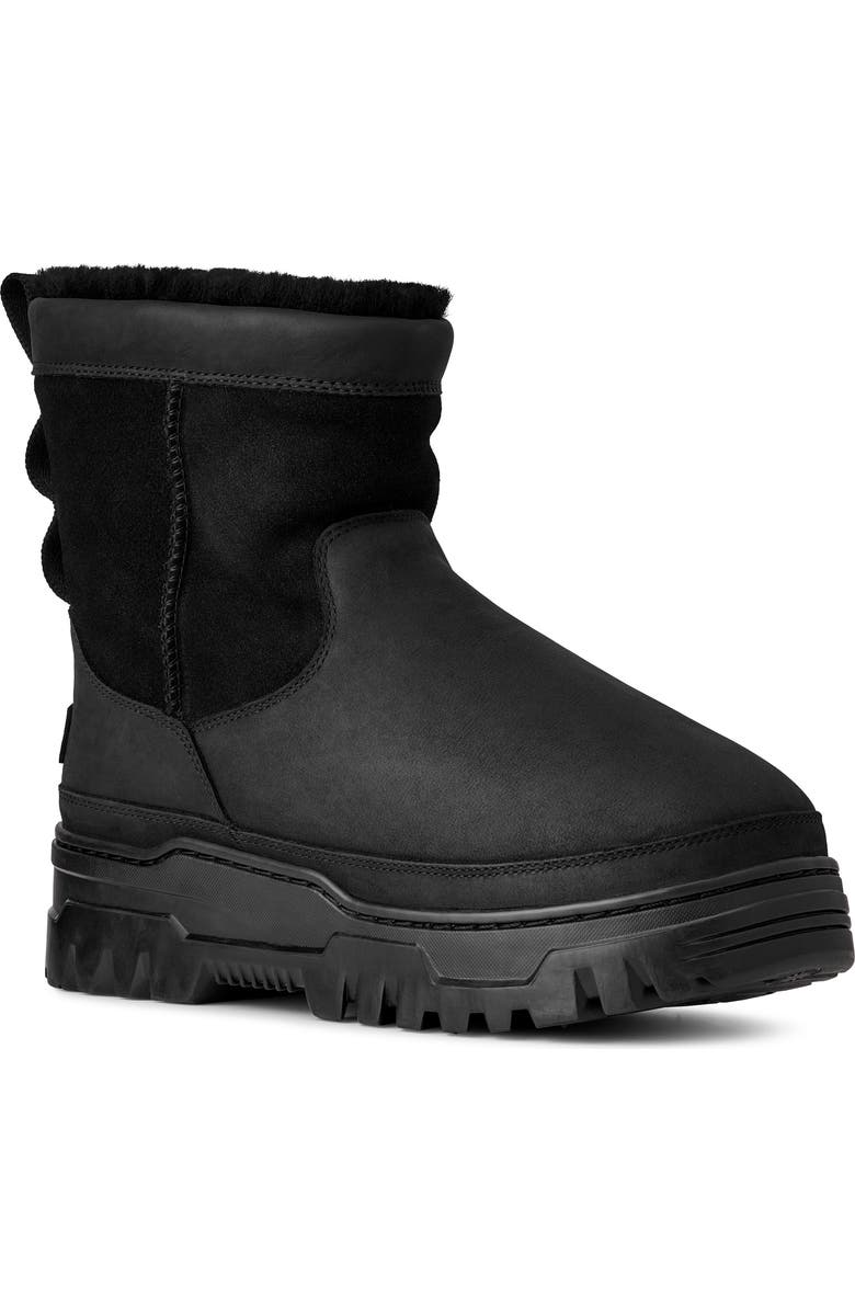 UGG<sup>®</sup> Heritage Trailgazer Waterproof Genuine Shearling & Wool Boot, Main, color, Black