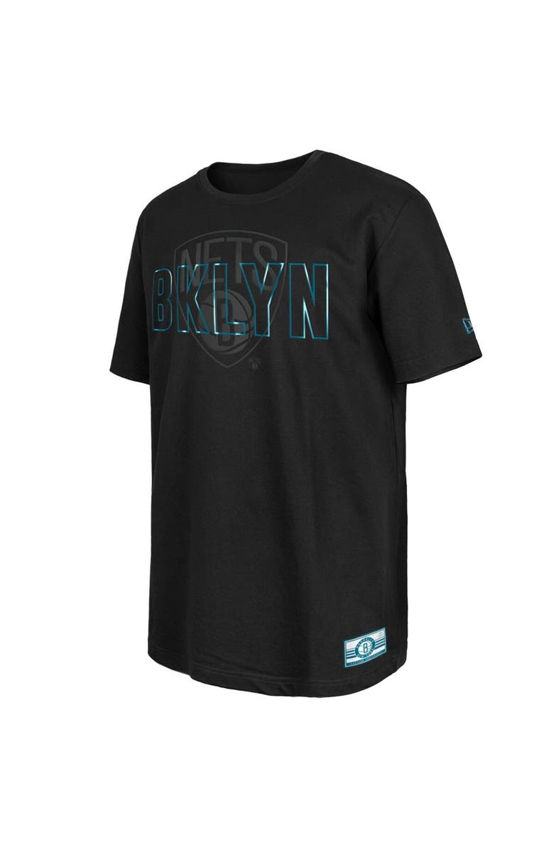 New Era Men's New Era Black Brooklyn Nets 2023/24 City Edition Elite Pack T-Shirt, Alternate, color, 