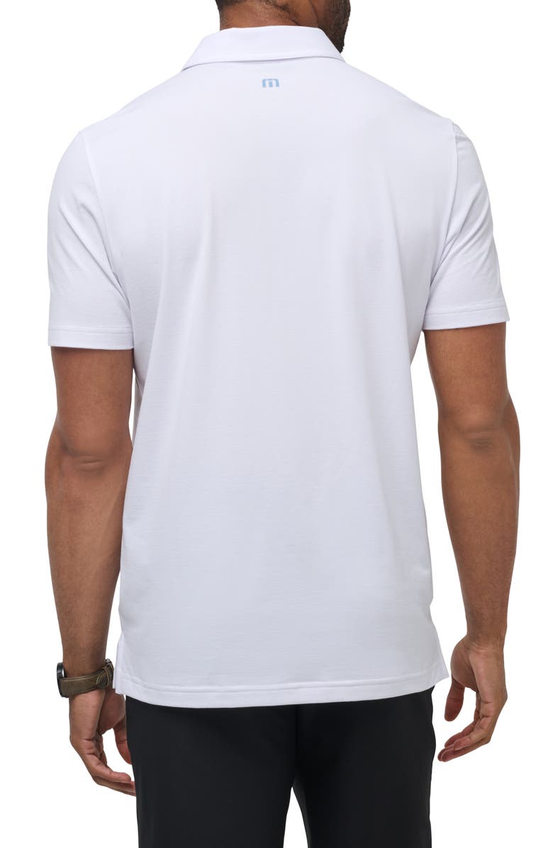 TravisMathew Bay Break Chest Stripe Polo, Alternate, color, White