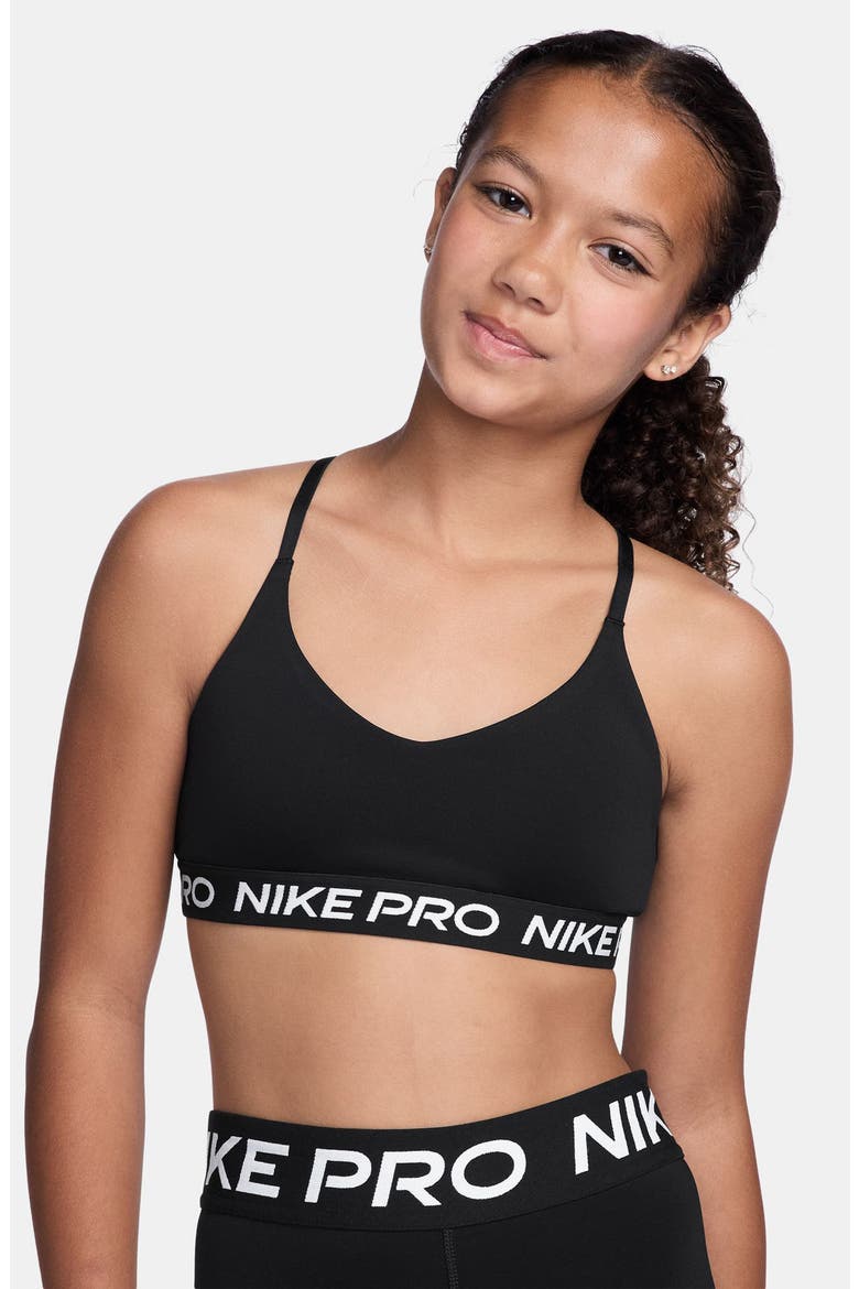 Kids' Pro Indy Sports Bra, Main, color, BLACK