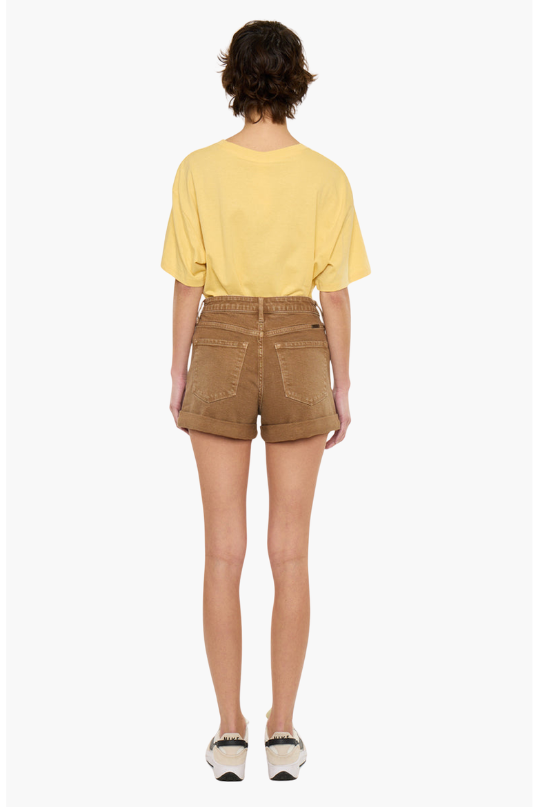 Clara High Rise Mom Shorts, Alternate, color, Mocha