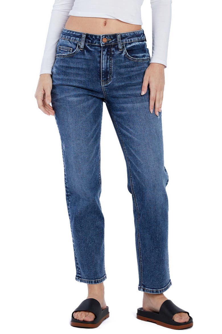 High Waist Boyfriend Jeans, Main, color, CLASSY BLUE