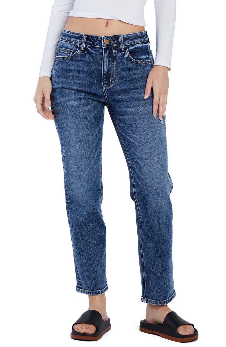 HINT OF BLU High Waist Boyfriend Jeans, Main, color, 