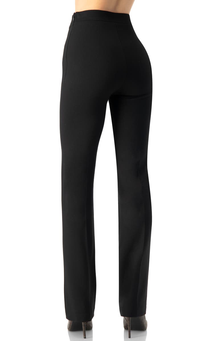 IVONNE Straight Plain Trousers, Alternate, color, Black