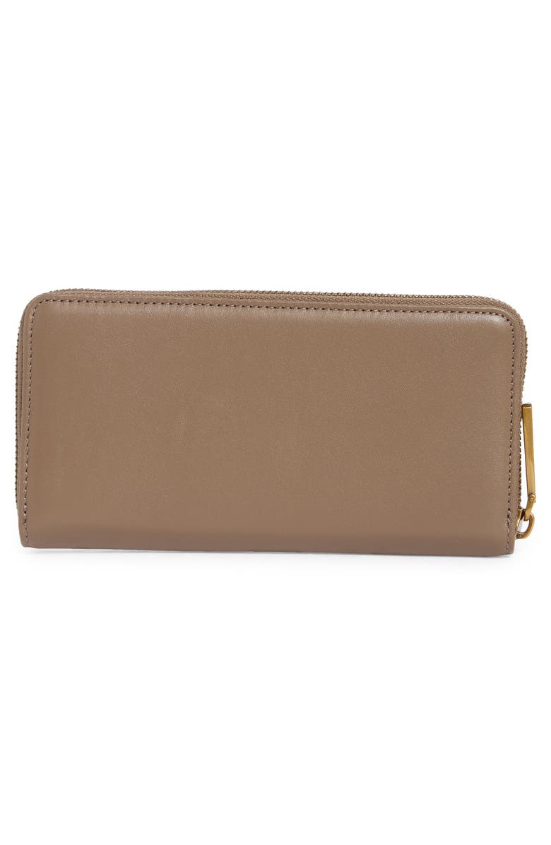 Kurt Geiger London Chelsea Zip Around Leather Wallet, Alternate, color, Taupe Combo