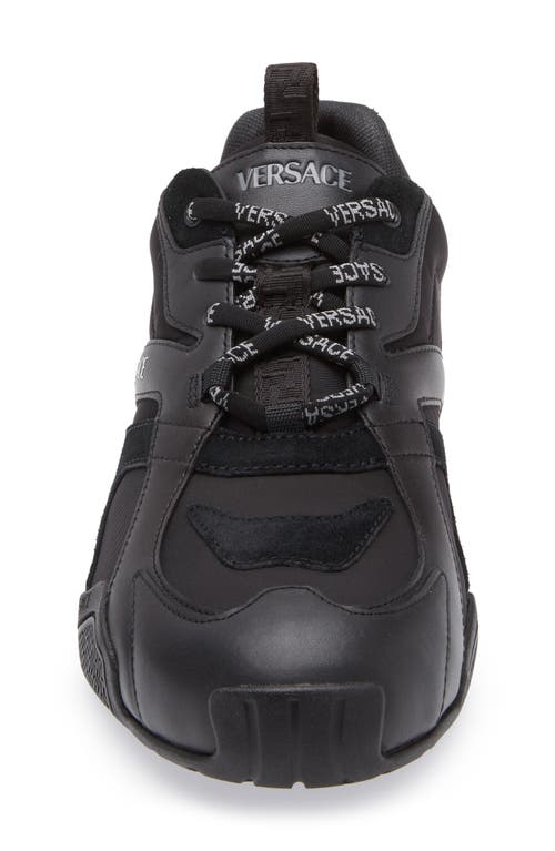 Versace Logo Sneaker In Black
