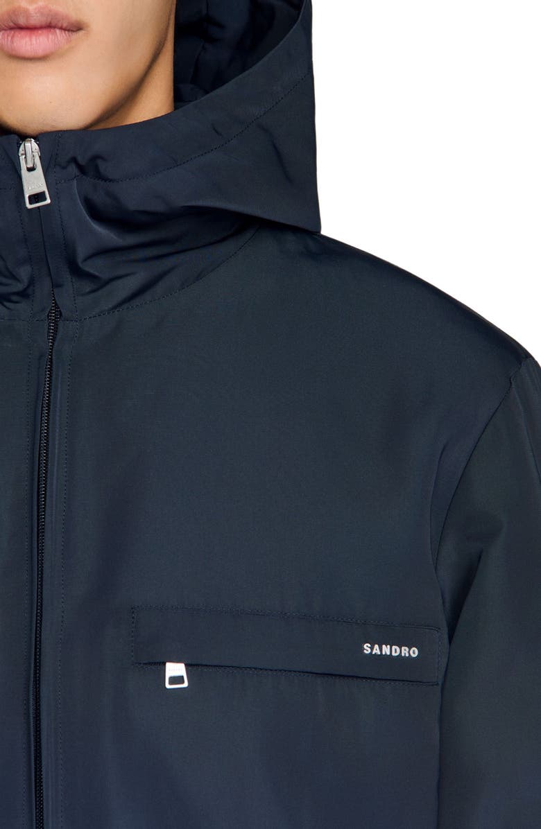 SANDRO Nylon windbreaker, Alternate, color, Navy Blue
