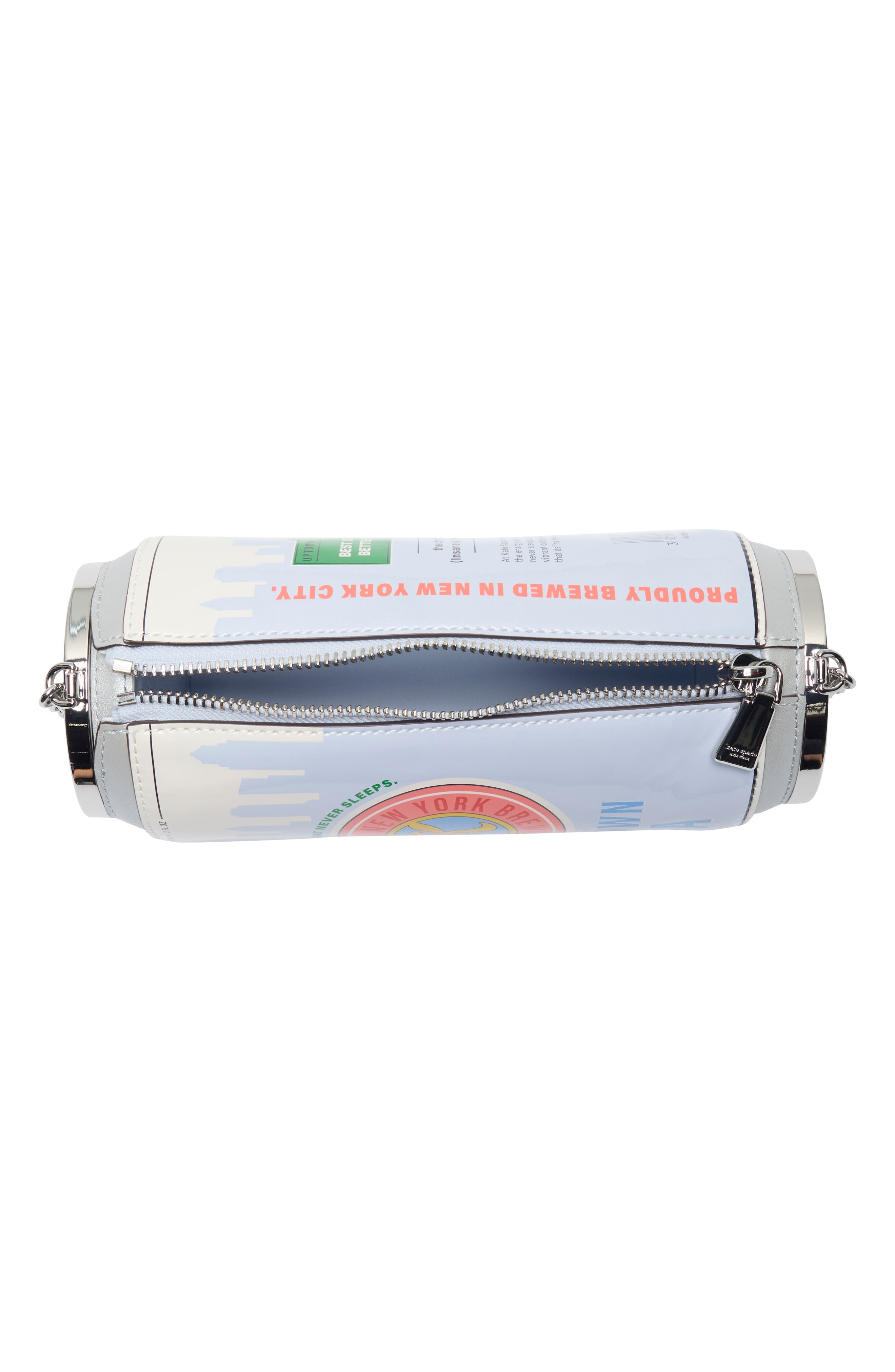 Snack Time Shiny Metallic Leather Canteen Bag, Alternate, color, METALLIC MULTI