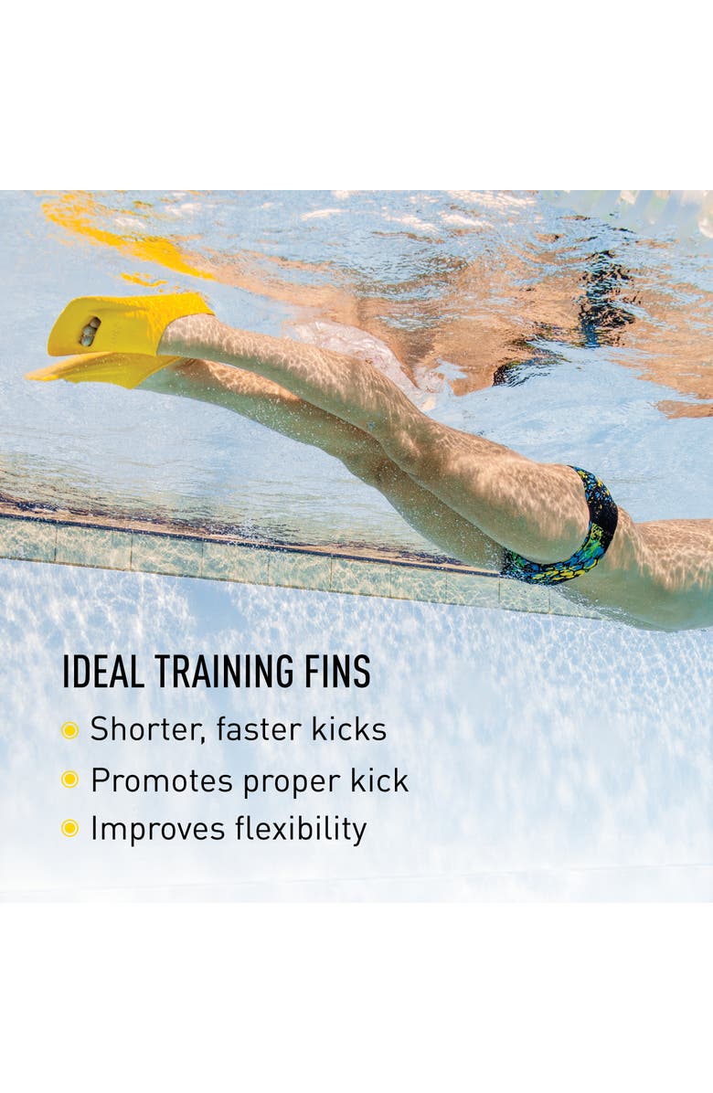 FINIS Zoomers Gold Swim Training Fins Short Blade Design for Speed and Conditioning Soft Natural Rubber Fit, Alternate, color, Yellow