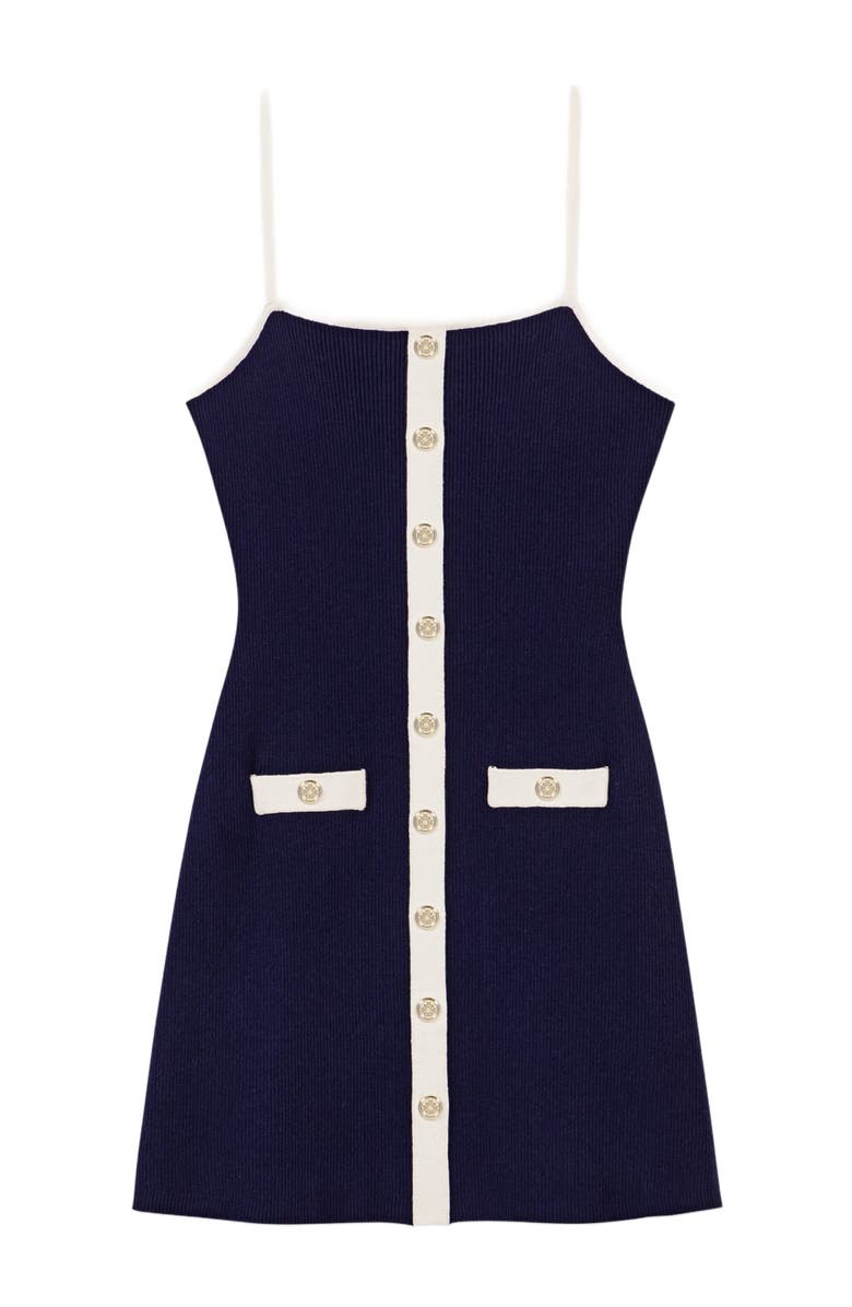maje Rib knit mini dress, Alternate, color, 