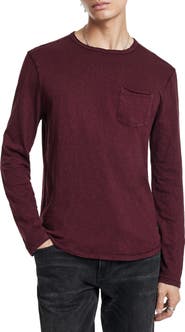 John Varvatos Sid Raw Edge Organic Cotton Long Sleeve T-Shirt