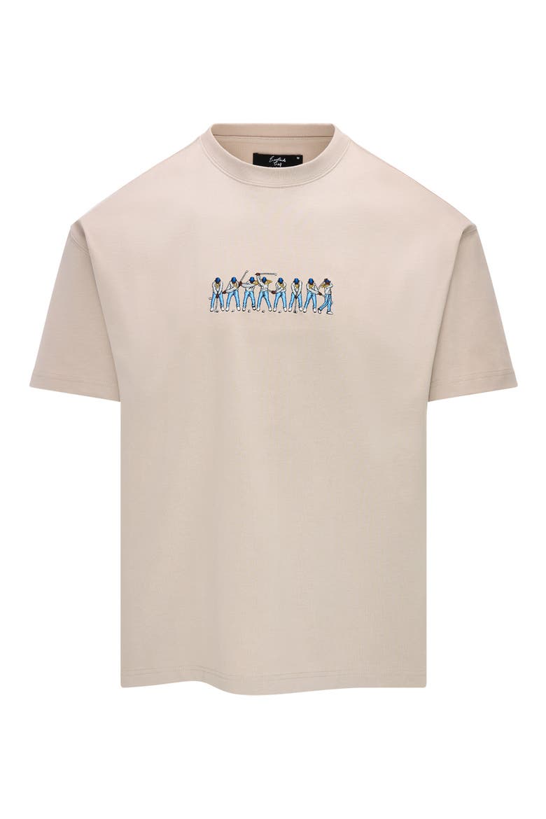 Sequence Embroidered T-Shirt, Main, color, PUMICE
