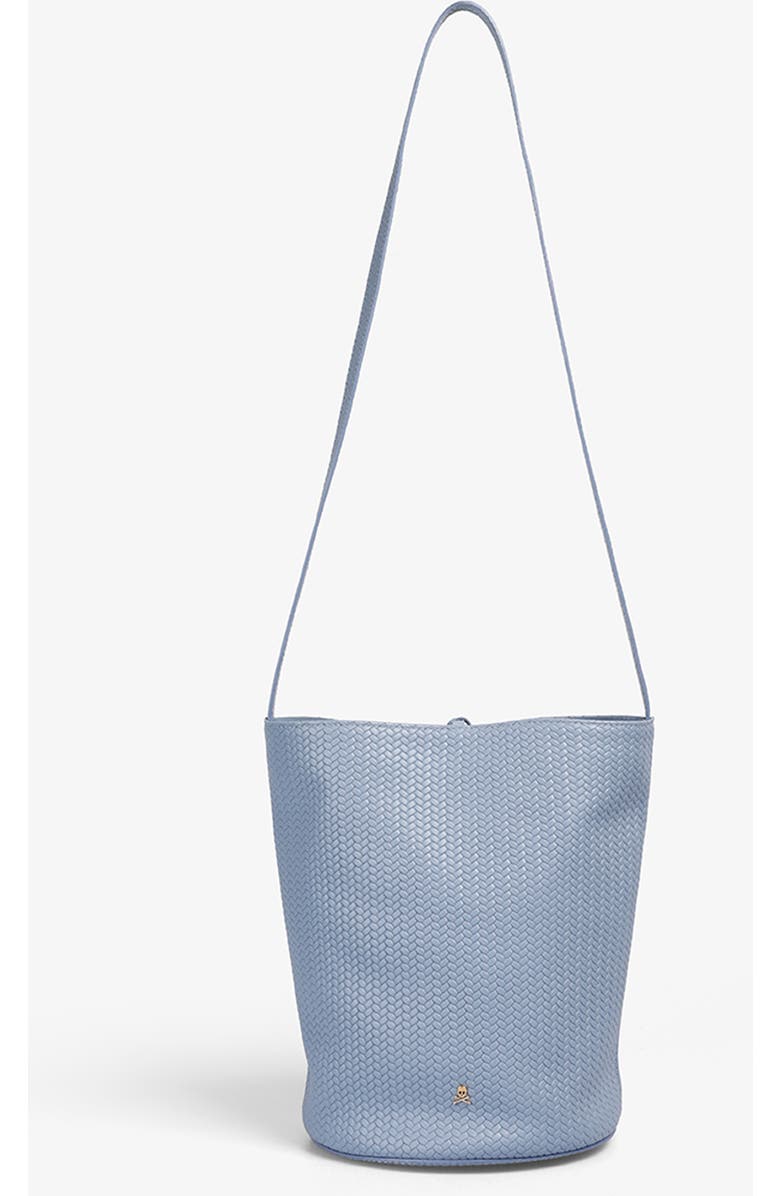 Scalpers Maxi Cube Woven Leather Bag, Main, color, Blue