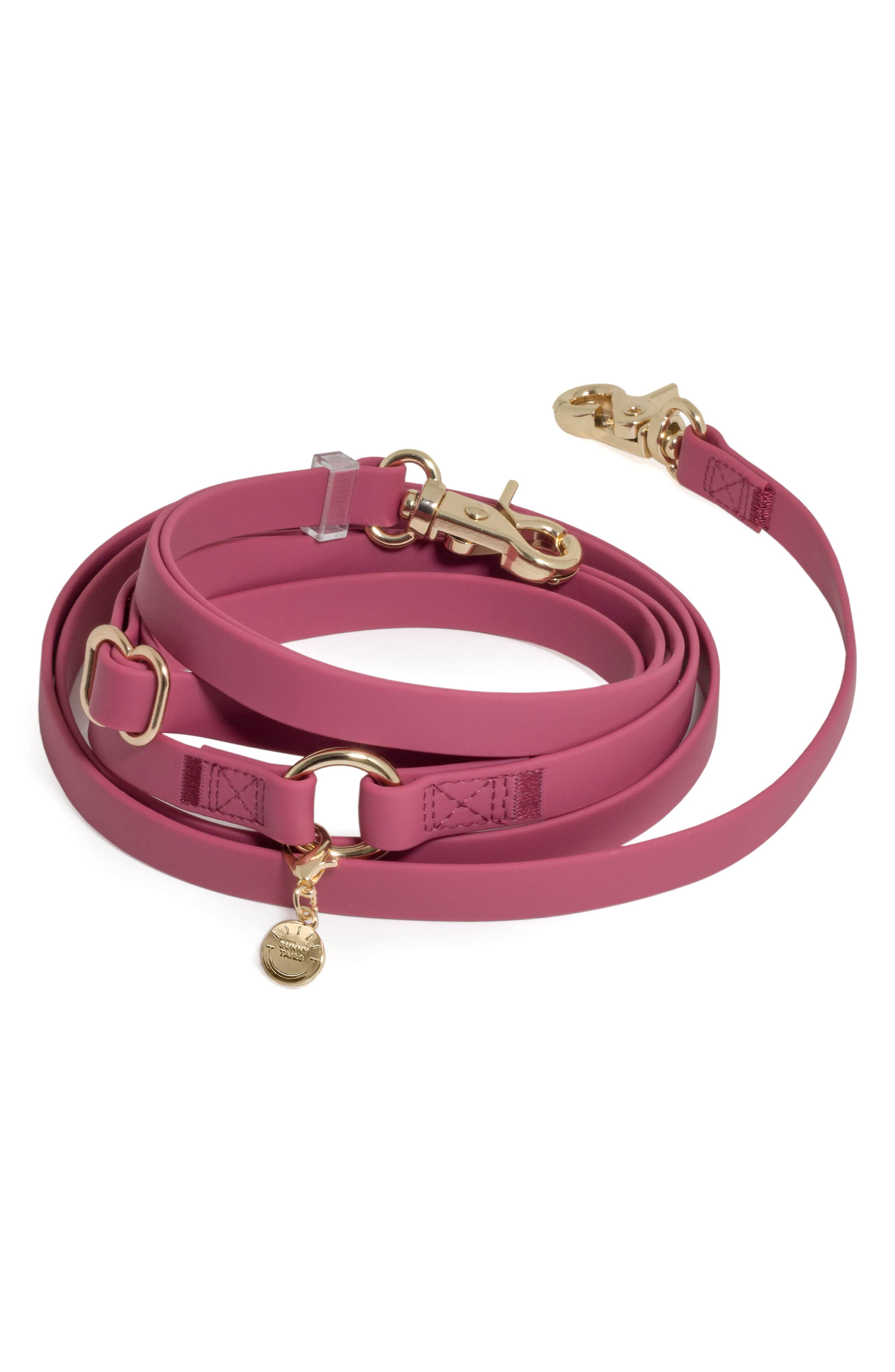 SUNNY TAILS 4-in-1 Convertible Hands Free Leash in Mulberry Burgundy 