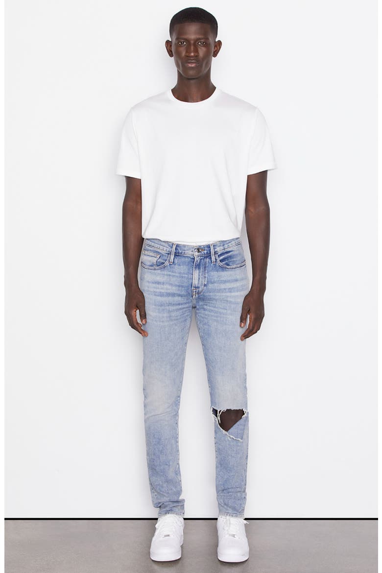 L'Homme Degradable Skinny Fit Jeans, Alternate, color, SEINE DESTRUCT