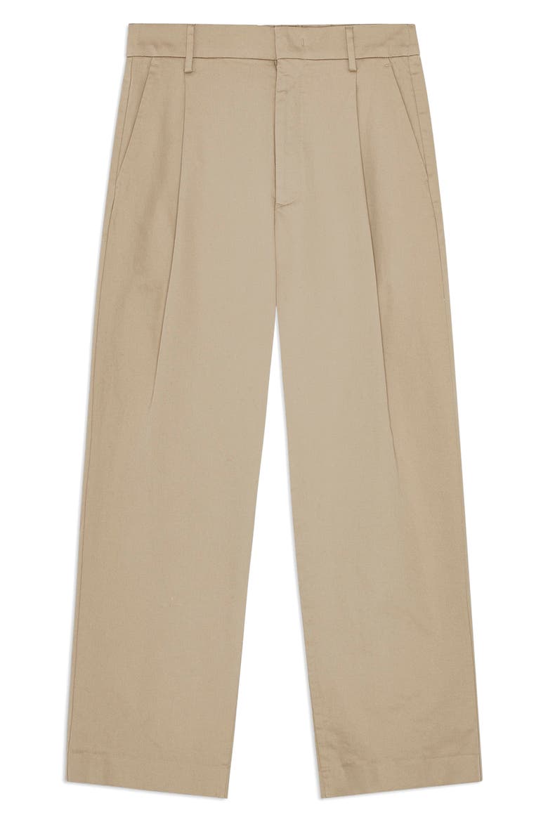 Kay 1420 Pleated Tapered Pants, Main, color, DESERT KHAKI
