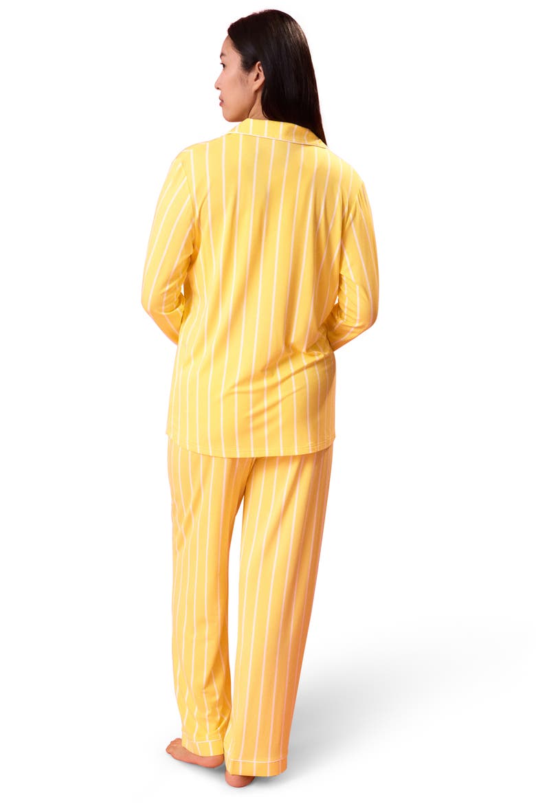 Clea Long Sleeve Pajama Set, Alternate, color, Dandelion Stripe