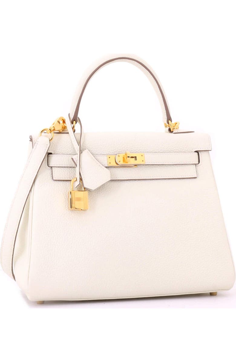 Pre-Owned Hermes Kelly Handbag Light Togo with Gold Hardware 25, Alternate, color, Mushroom