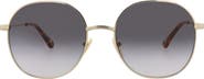 Chloé 57mm Round Metal Frame Sunglasses
