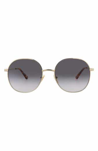 Chloé 57mm Round Metal Frame Sunglasses