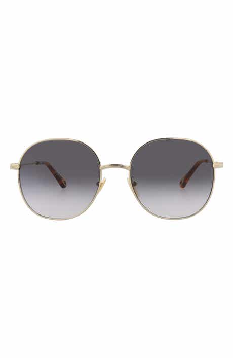 Chloé 57mm Round Metal Frame Sunglasses