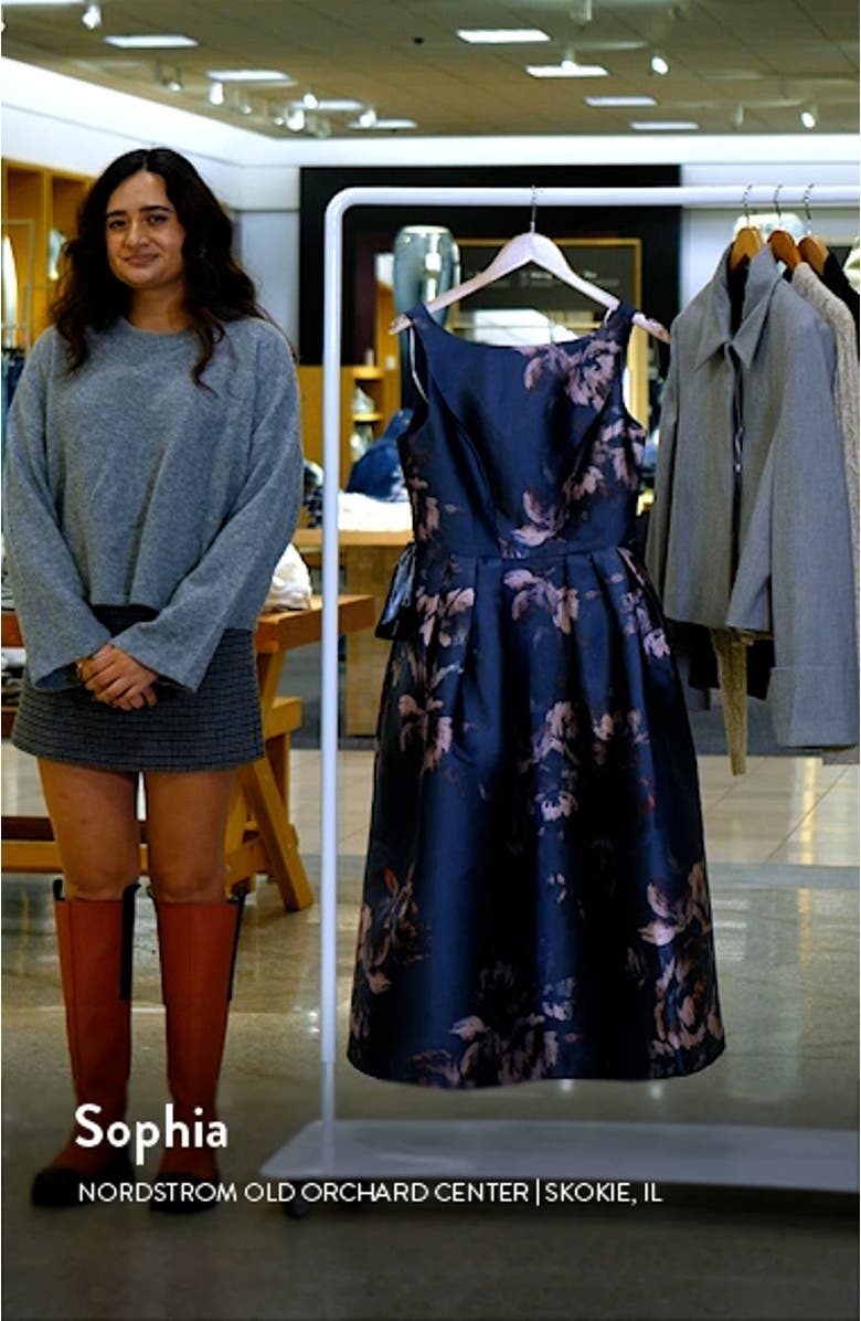 Elsa Floral A-Line Cocktail Dress, sales video thumbnail
