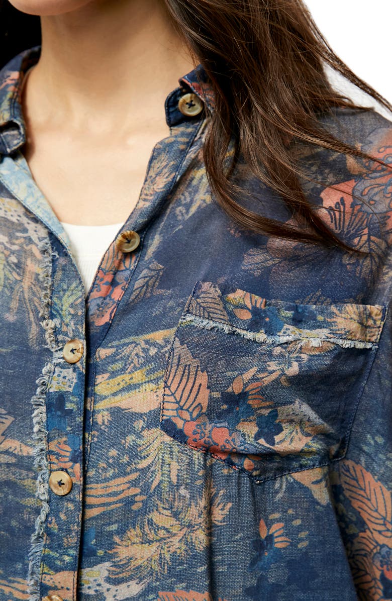 Free People Share Good Vibes Print Shirt, Alternate, color,