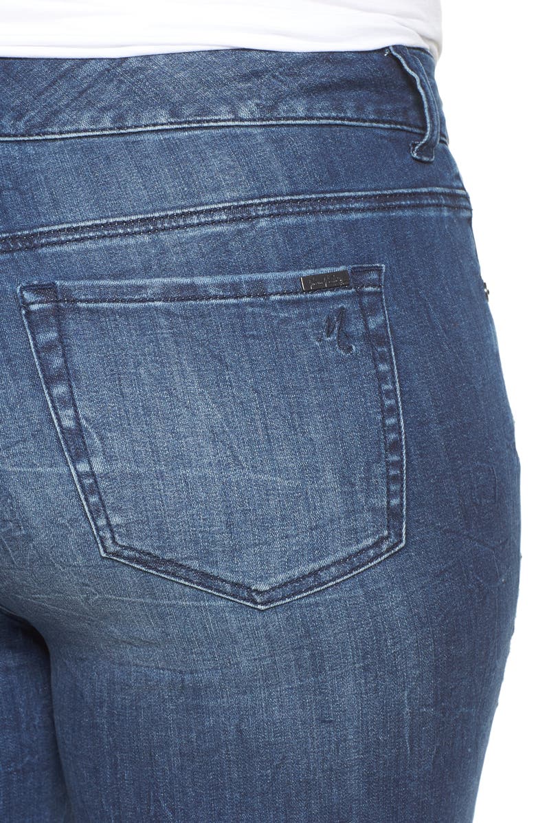 Melissa McCarthy Seven7 Embroidered Skinny Jeans, Alternate, color, 