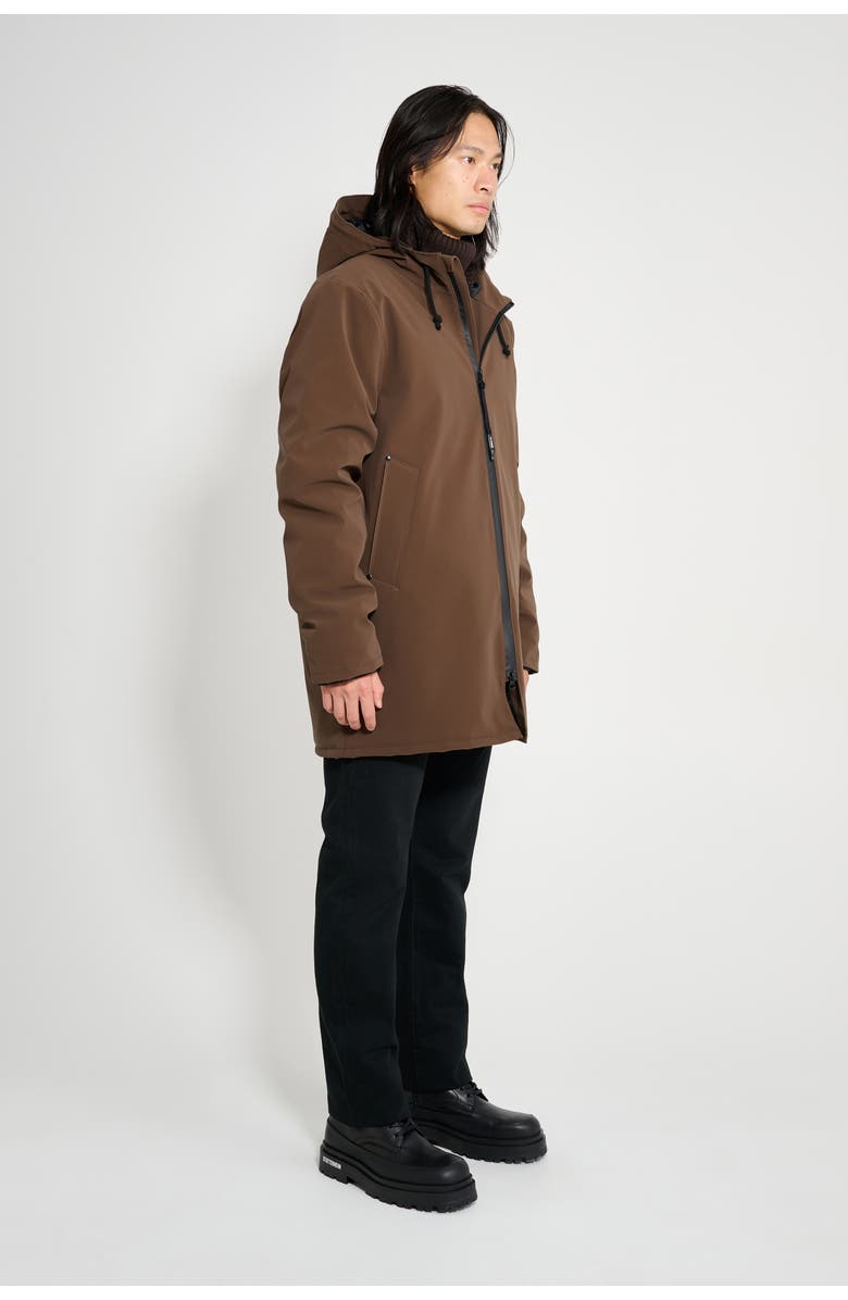 Stutterheim Stockholm Matte Winter Coat, Alternate, color, Dark Brown