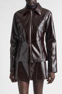 Stand Studio Filipa Glossed Zip Jacket