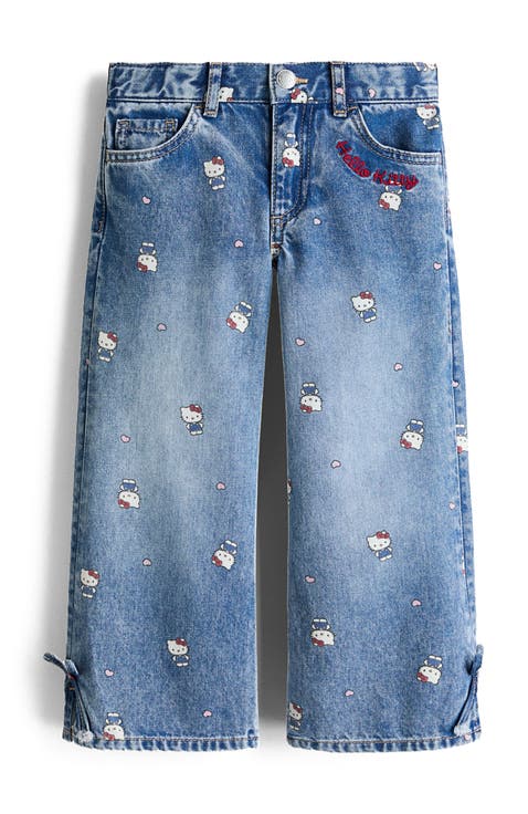 Printed Wide Leg Jeans
