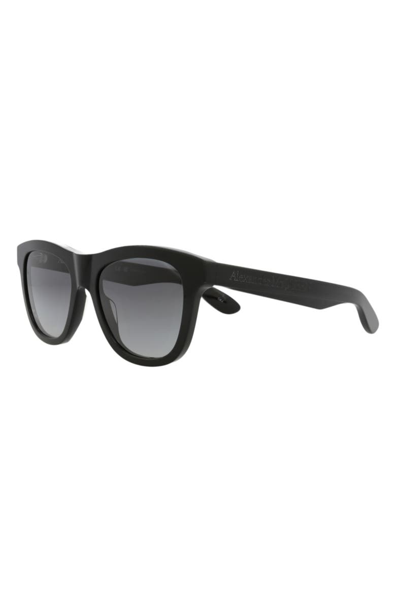 McQueen 54mm Square Sunglasses, Alternate, color, Black Black Grey