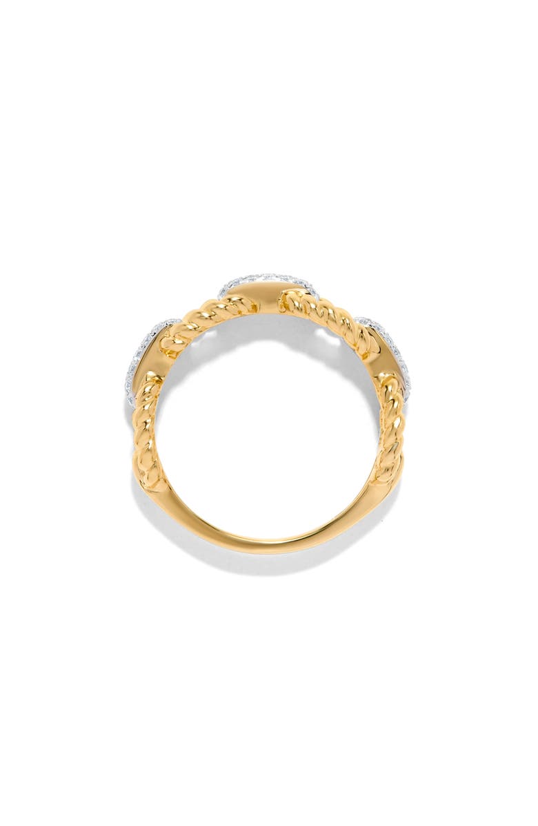 H.J. Namdar Diamond Pavé Two-Tone Rope Chain Ring, Alternate, color, 