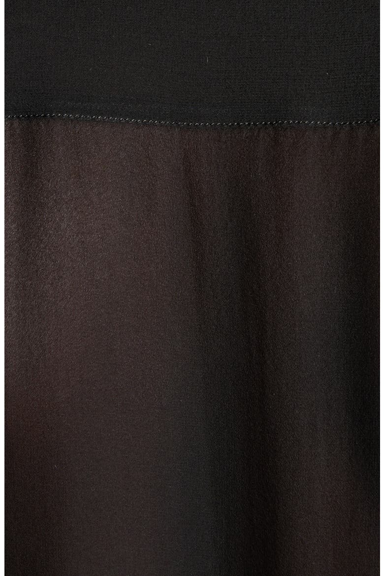 Silk Chiffon Button Front Shirt, Alternate, color, BLACK