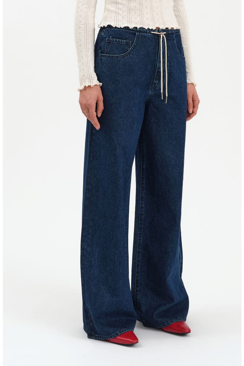 Madison Tie Waist Wide Leg Jeans, Alternate, color, MOONLIGHT RINSE