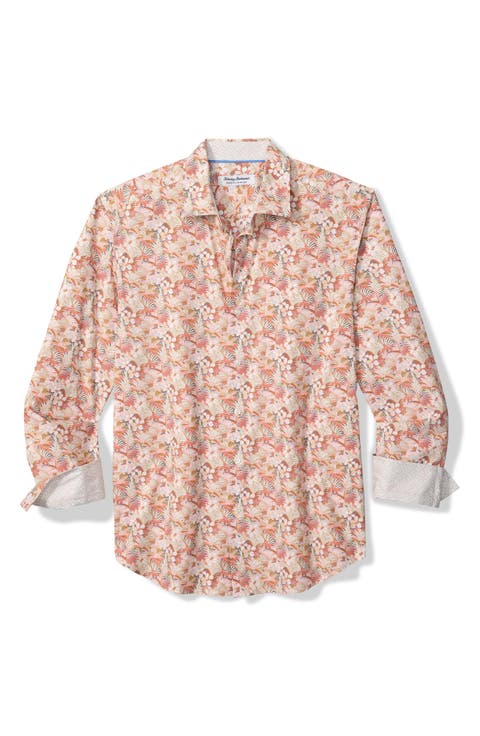 Sarasota Stretch Breeze Blooms Floral IslandZone® Button-Up Shirt (Big & Tall)