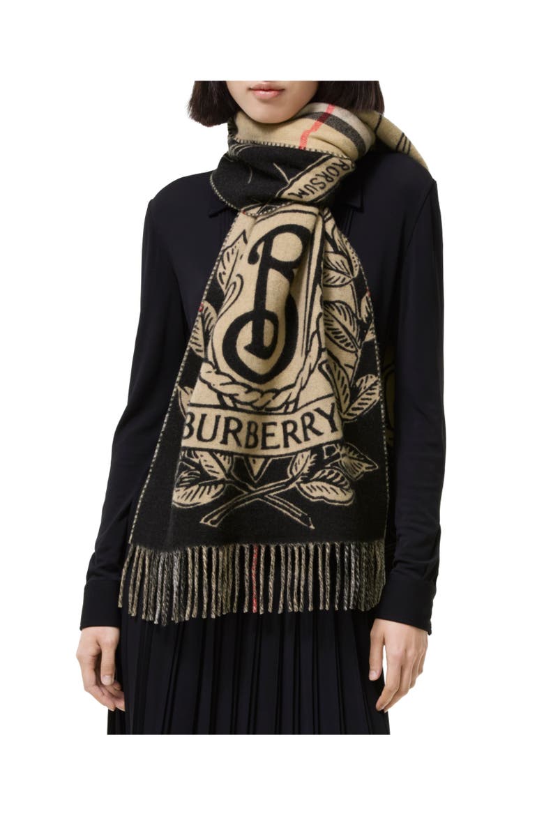 Wide Reversible Stormy Knight Scarf, Alternate, color, Sand beige