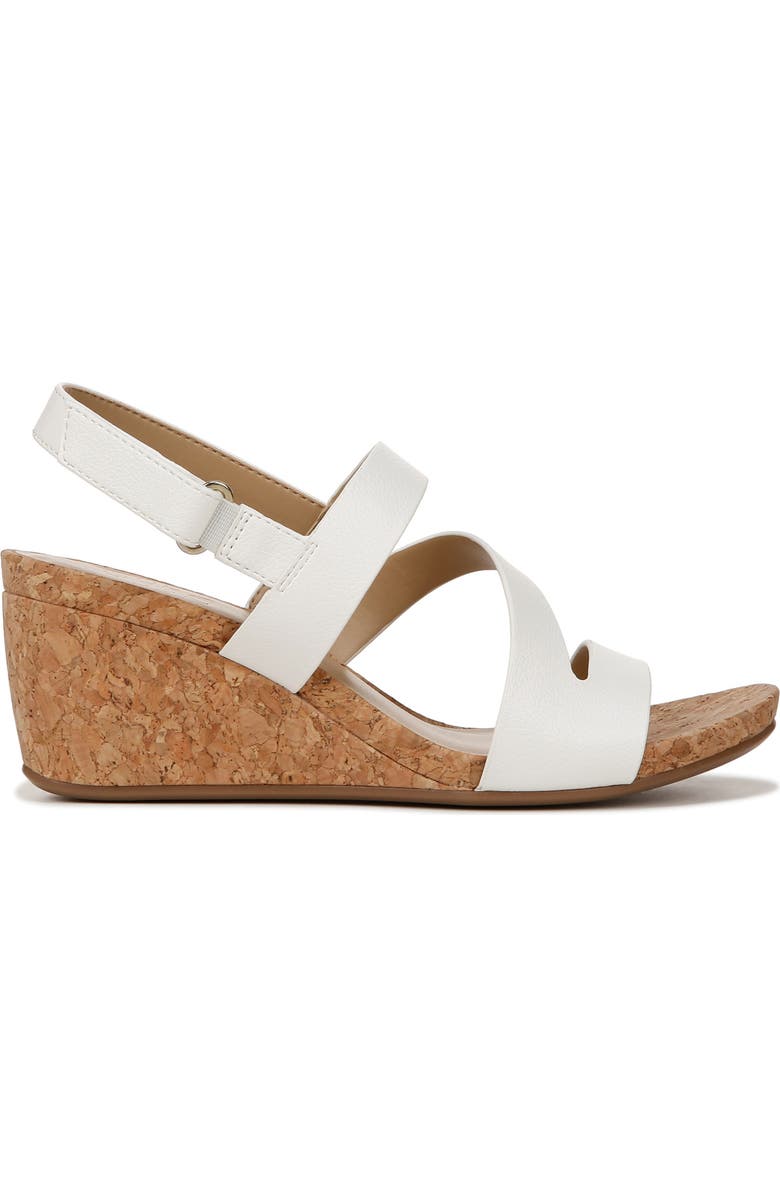 Naturalizer Adria Strappy Wedge Sandal, Alternate, color, White