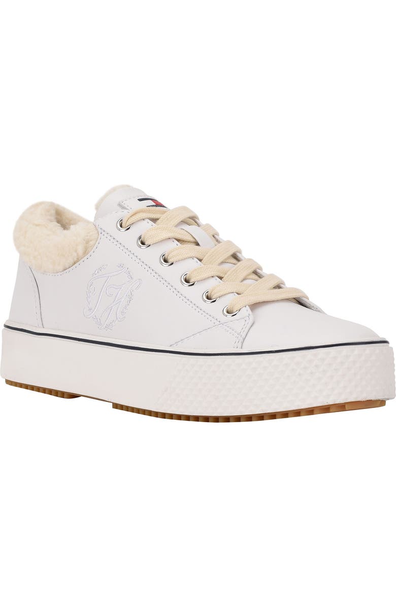 Tommy Hilfiger Saveri Faux Shearling Trim Platform Sneaker, Main, color,