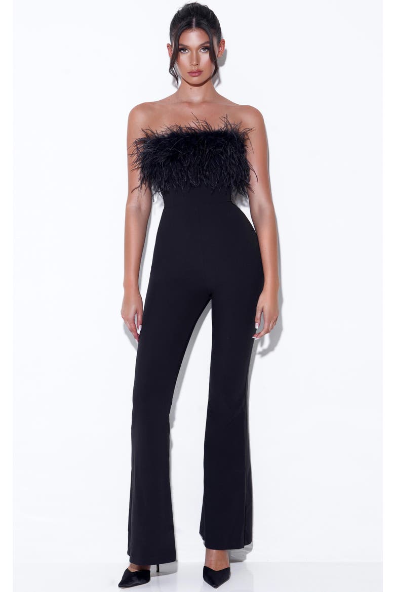 Kylan Feather Jumpsuits, Alternate, color, Black