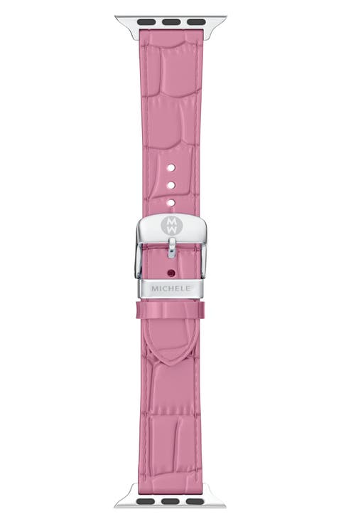 Croc Embossed Leather 20mm Apple Watch® Watchband