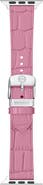 MICHELE Croc Embossed Leather 20mm Apple Watch® Watchband