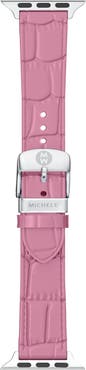 MICHELE Croc Embossed Leather 20mm Apple Watch® Watchband